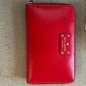 Kate spade cherry red wallet